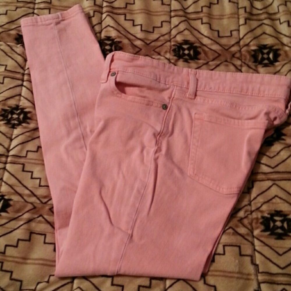 Gap‎ Premium Super Skinny Crop Pink Jeans 0/25